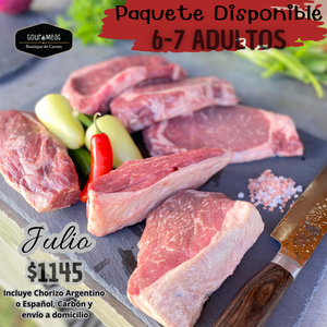 Promo 6-7 Adultos: Ribeyes, Picañas, Chorizos, Carbon y Envio